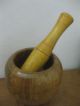 Antique Wood Mortar And Pestle Turkish/arab/india Style Primitives photo 2