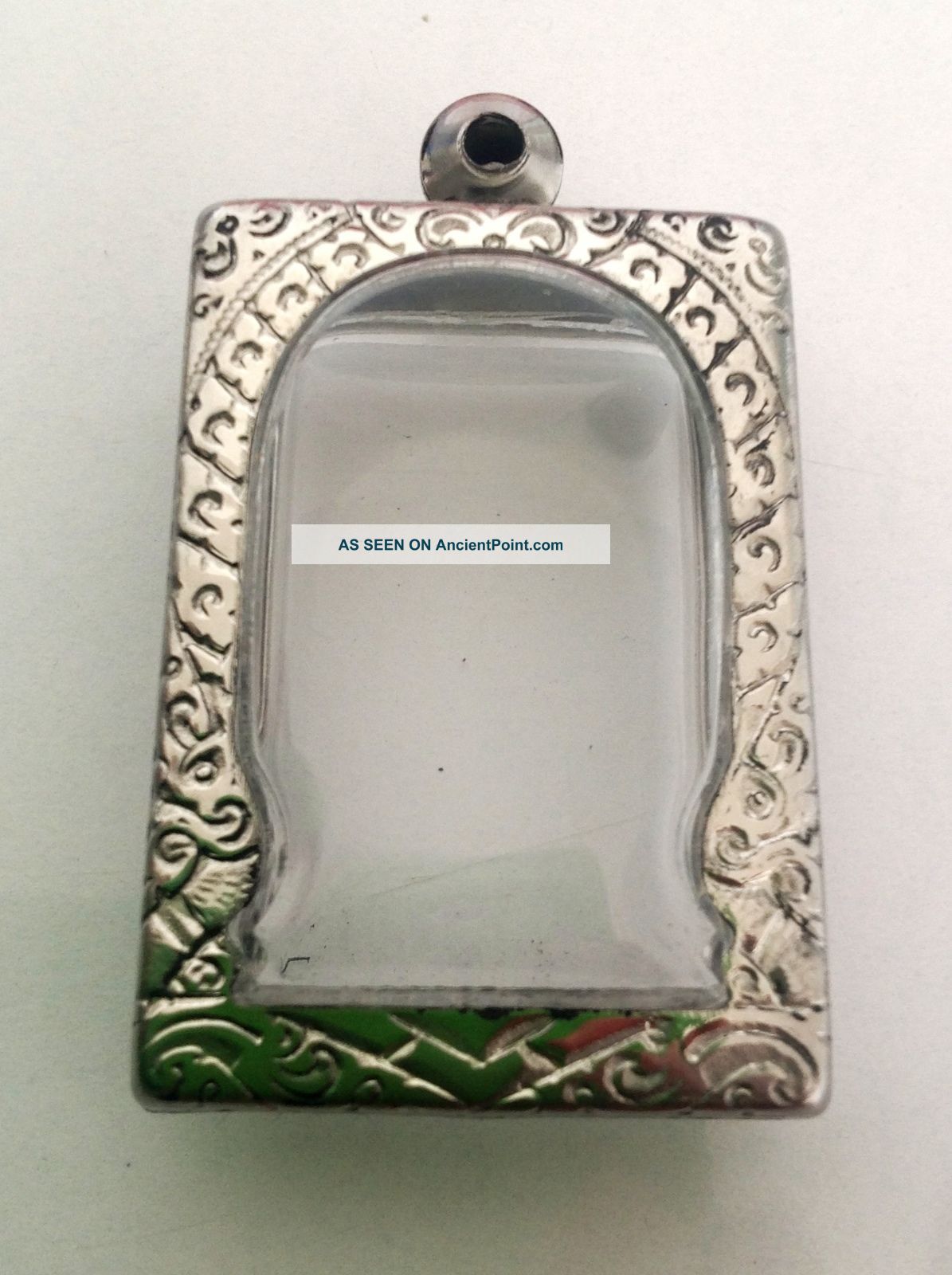 1 Stainless Steel Case With Engrave Design Fit Phra Somdej Buddha Thai Amulet Amulets photo
