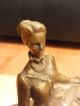 Russian Exclusive Bronze Figure Wife Cossack Author ' S Work 