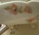 Limoges Bowl,  3 - Footed,  Porcelain With Roses,  Gilt Scalloped - Antique Bowls photo 2