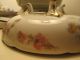 Limoges Bowl,  3 - Footed,  Porcelain With Roses,  Gilt Scalloped - Antique Bowls photo 3