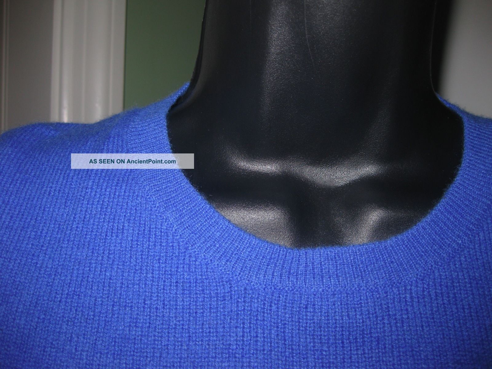 C By Bloomingdales Cashmere Scoop Neck Short Sleeve Sweater,  Xs Periwinkle Blue Other photo