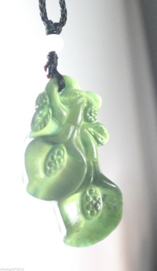 Chinese Natural Hetian Gray Jade Hand - Carved Intaglio Jade Flower Pendant,  Fine photo