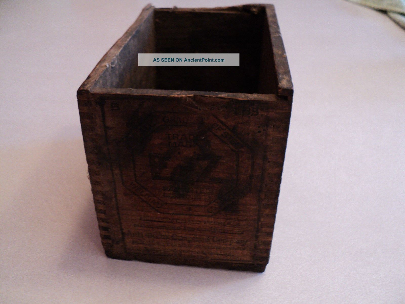 Antique Wooden E - Z Metal Cleaner Box Boxes photo