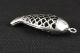 Chinese Old Miao Silver Handwork Hollow Out Carving Fish Pendant Necklaces & Pendants photo 2