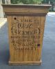 Antique Large Wood Metal Creamery Cabinet Great Stenciling Intact 1880s Other photo 1