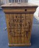 Antique Large Wood Metal Creamery Cabinet Great Stenciling Intact 1880s Other photo 4