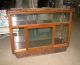 Antique Five Foot Showcase Display With Beaded Trim Display Cases photo 1