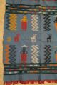 Vintage Ethnic Tribal Vintage Cloth Textile Weaving Black Man In A Top Hat Deer Other photo 2