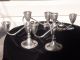 Tall Vintage Duchin Sterling Silver Weighted 3 Light Candelabras Candlesticks & Candelabra photo 3