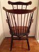 Antique Rush Seat Windsor Arm - Chair Bowback Brace Back Wood Bow Nichols & Stone Unknown photo 2