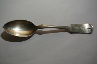 Rare.  Teaspoon.  Wendell M.  C.  Sterling Silver.  Chicago 1850. photo