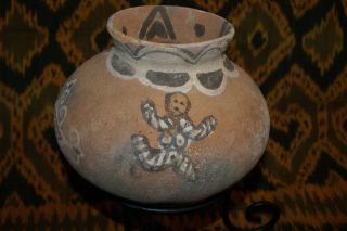 1980 ' S Rare Older Handmadetimor Vermasse Terracotta Pottery Pot Relief Motif P15 photo