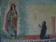 Exvoto/retablo On Tin Man Thanking Saint Edwuiges For Miracle Performe Latin American photo 1