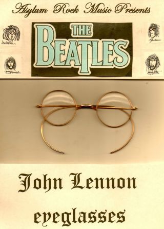 Beatles John Lennon Windsor Antique Round Gold Eyeglasses Authentic Near Mint photo