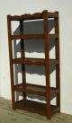 Vintage Rustic Spanish Style Wood Bookcase Bookshelf Decorative Nails 5 Shelves Post-1950 photo 2