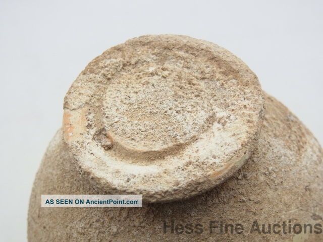 Ancient Greek Antiquity Marine Salvage Terra Cotta Trefoil Oinochoe Wine Jug Greek photo