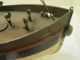 Vintage Wood Boat With Electric Motor,  A Sail,  Hand Carved Details 30 Inch Model Ships photo 2