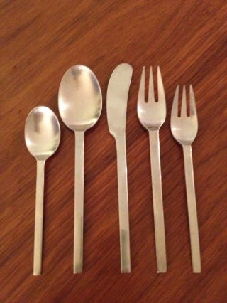 Dansk Ingot Flatware Jhq Quistgaard 50 Pcs Srvc For 10 Japan Towle Eames Era photo