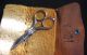 Antique Hallmarked Sterling Silver Scissors 19.  5 G In Leather Case,  Gorham Other photo 1