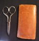 Antique Hallmarked Sterling Silver Scissors 19.  5 G In Leather Case,  Gorham Other photo 3