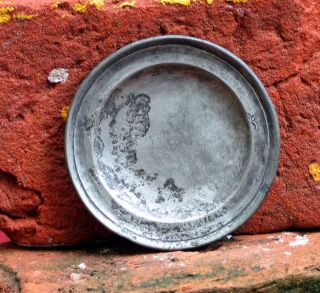 Authentic 17th Century Pewter Small Plate With A Crowned Mark The Low Country ' S photo