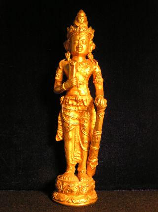 Magnificent Gold Statue Of Siva,  14th Century Eastern Java,  Indonesia photo