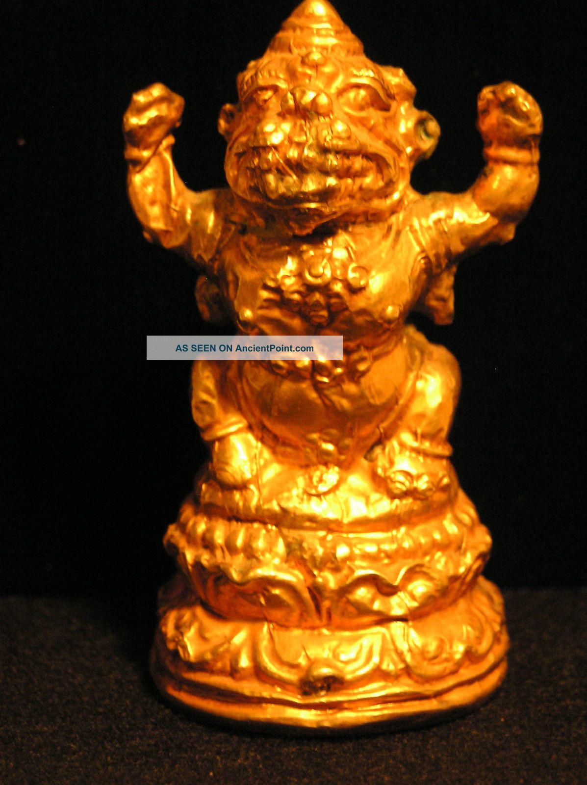 Magnificent Gold Statue Of A Lion 14th Century Eastern Java,  Indonesia Statues photo