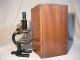 1920s Antique Vintage Steel & Brass Microscope 352x Spencer Buffalo Ny Wood Case Microscopes & Lab Equipment photo 2