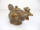 Chinese Old Handwork Copper Carved Chicken Shaped Teapot Tp Teapots photo 1