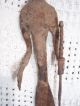 African Dogon Forged Iron Figures One Holding Spear One With Braids Other photo 9
