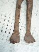 African Dogon Forged Iron Figures One Holding Spear One With Braids Other photo 6