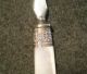 Antique Victorian Edwardian English Sterling W Mother Of Pearl Cheese Scoop Rare Flatware & Silverware photo 3