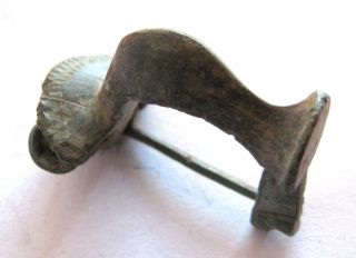 C.  150 A.  D British Found Roman Period Ae Bronze Knee Type Fibula Brooch.  Ef State photo