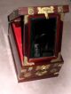 Antique Asian Wooden Jewelry Make Up Box Boxes photo 2