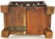 Antique Tramp Art Folk Primitive Chipped Chip Wood Carved Box Old With Drawer Boxes photo 6