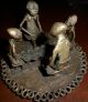 African Continent Brass Antique: ' Ladies Making Food ' Other photo 3