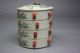 19th C.  Chinese Four Stacking Famille - Rose Covered Boxes Boxes photo 1