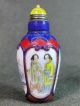 Chinese Qing Dynasty Person Hand Painted Carved Peking Glass Snuff Bottle Snuff Bottles photo 1