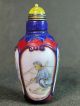 Chinese Qing Dynasty Person Hand Painted Carved Peking Glass Snuff Bottle Snuff Bottles photo 2