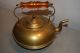 Scottish Teddy Kettle James Clews Birmingham Jc/b Footed Brass Glass Handle Metalware photo 5