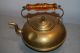 Scottish Teddy Kettle James Clews Birmingham Jc/b Footed Brass Glass Handle Metalware photo 7