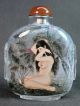 Chinese Big Belle Inside Hand Painted Glass Snuff Bottle:gift Box Snuff Bottles photo 3