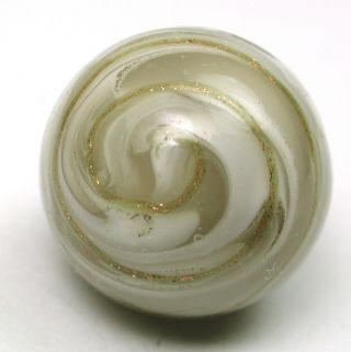 Antique Glass Waistcoat Ball Button Taupe & Milk Swirl - Wtouch Of Gld photo