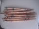8 Antique Primirive Wooden Spindles For Wool Spinning Primitives photo 1