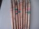 8 Antique Primirive Wooden Spindles For Wool Spinning Primitives photo 8