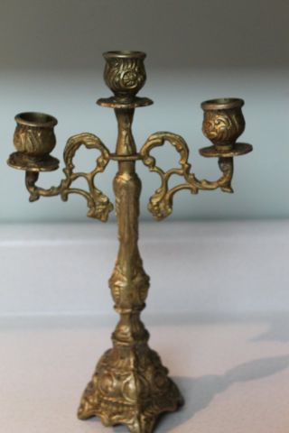 Brass Neo Classic Candleabra 12 In Tall By 8 In Widest Diameter photo