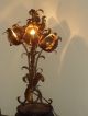 Set Of Antique Italian Gold Gilt Tole Tulip Swag Lamp/table Lamp/ceiling Light Chandeliers, Fixtures, Sconces photo 7