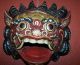 Antique Barong Wood Mask Bali Indonesia Sacred Tribal Art Wall Hanging Pacific Islands & Oceania photo 3