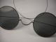 Antique Round Eyeglasses.  Steel Spectacles With Grey Sunglass Lenses. Optical photo 5